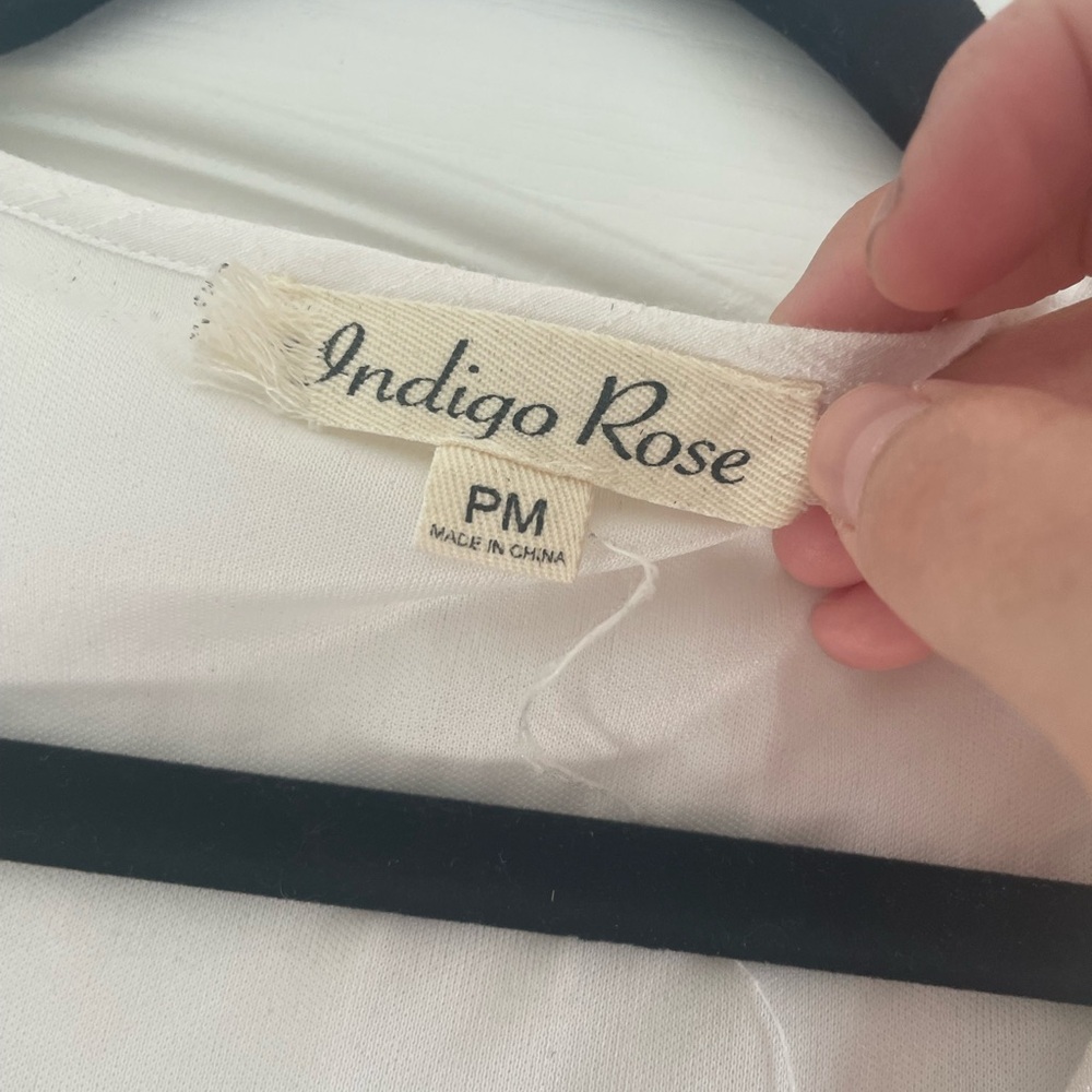 Indigo Rose White Mini Dress